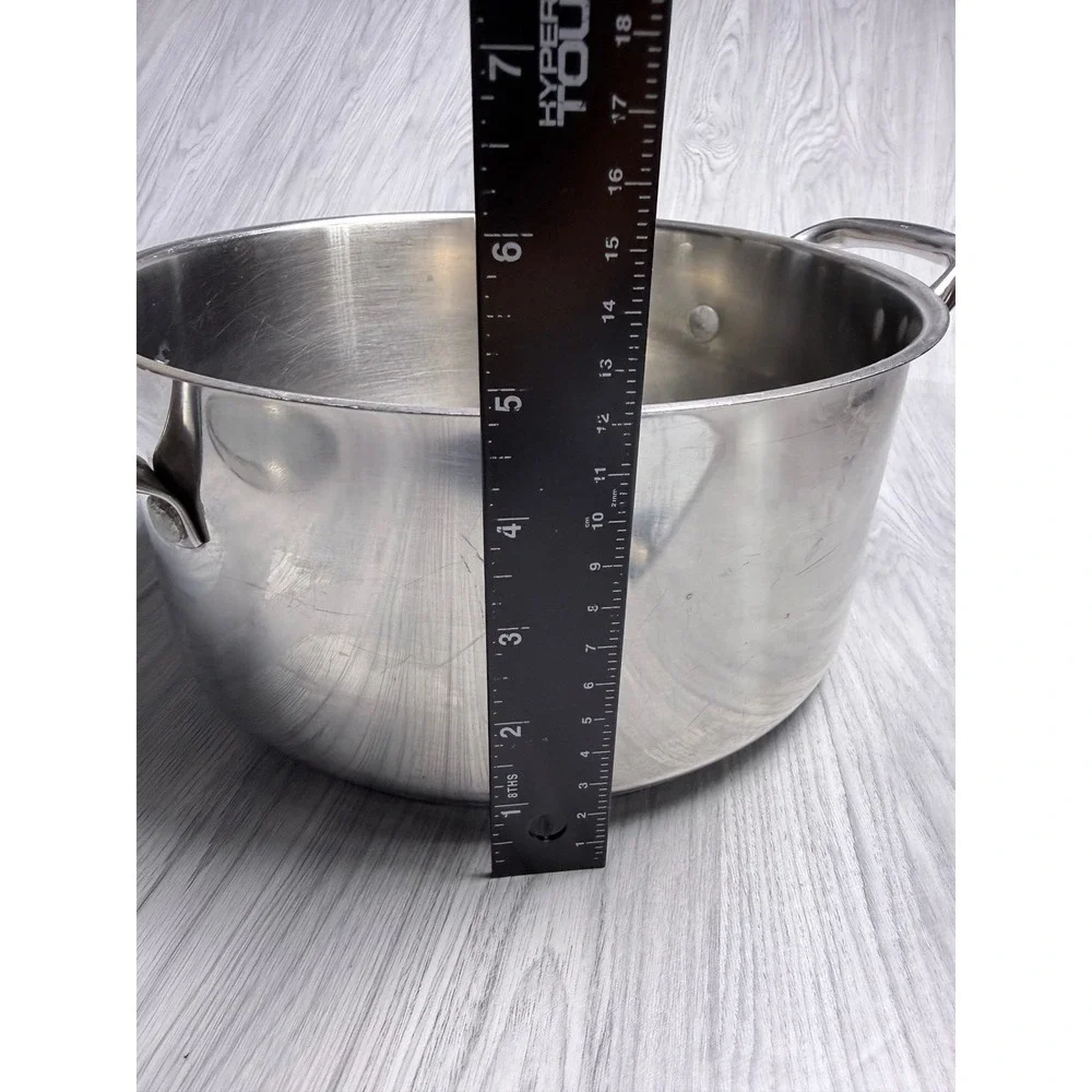 Wolfgang Puck Cafe Collection 5qt Dutch Oven Stainless Steel Pot Glass Lid